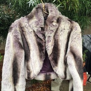 VINTAGE BABY PHAT CROPPED FAUX FUR JACKET EXCELLENT CONDITION